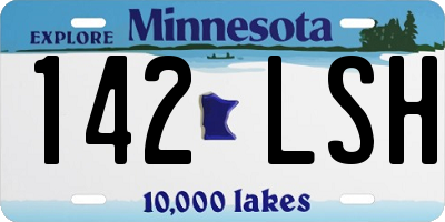 MN license plate 142LSH