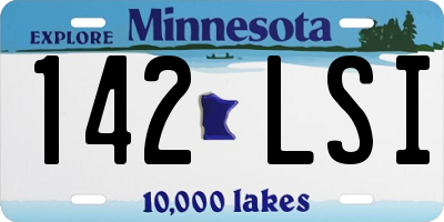 MN license plate 142LSI