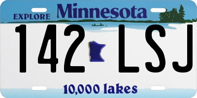 MN license plate 142LSJ