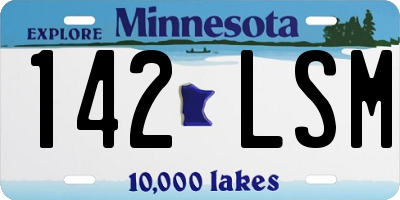 MN license plate 142LSM