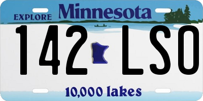 MN license plate 142LSO