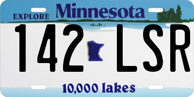 MN license plate 142LSR