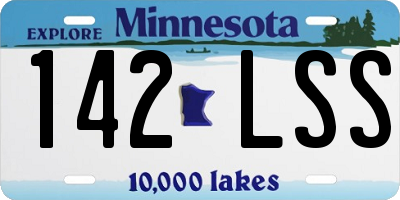 MN license plate 142LSS