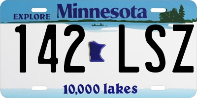 MN license plate 142LSZ