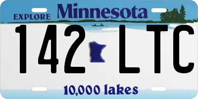 MN license plate 142LTC