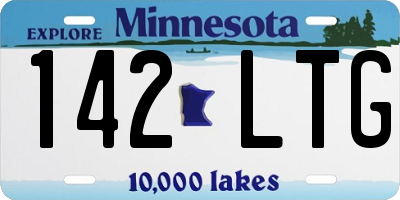 MN license plate 142LTG