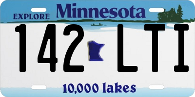 MN license plate 142LTI
