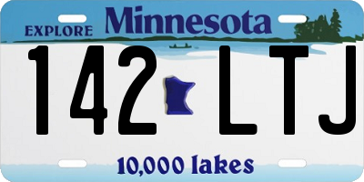 MN license plate 142LTJ
