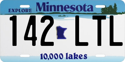 MN license plate 142LTL