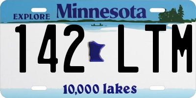 MN license plate 142LTM
