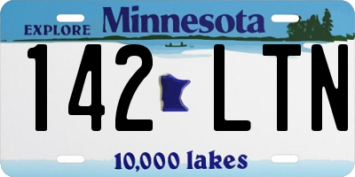 MN license plate 142LTN