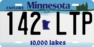 MN license plate 142LTP