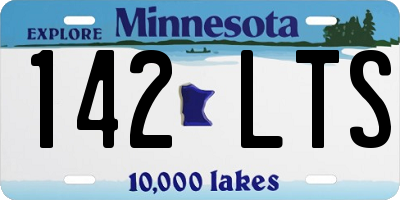 MN license plate 142LTS