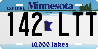 MN license plate 142LTT