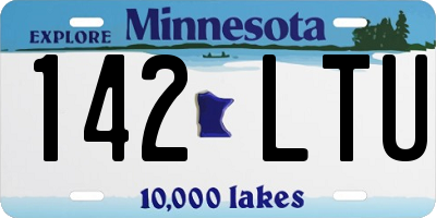 MN license plate 142LTU