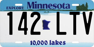MN license plate 142LTV