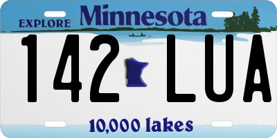 MN license plate 142LUA