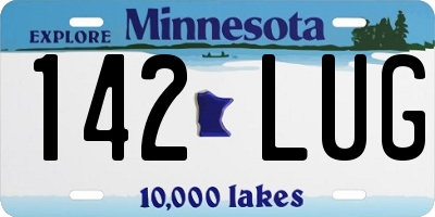 MN license plate 142LUG