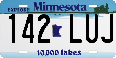 MN license plate 142LUJ