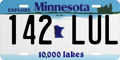 MN license plate 142LUL