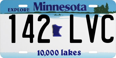 MN license plate 142LVC