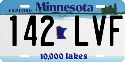 MN license plate 142LVF