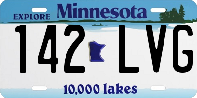 MN license plate 142LVG