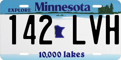 MN license plate 142LVH