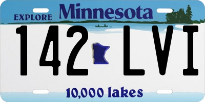 MN license plate 142LVI