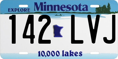 MN license plate 142LVJ