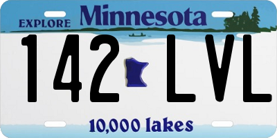 MN license plate 142LVL