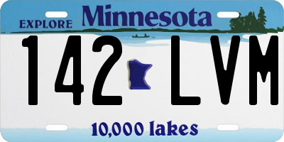 MN license plate 142LVM