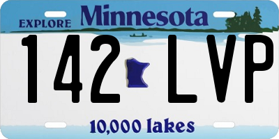 MN license plate 142LVP