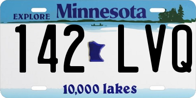 MN license plate 142LVQ