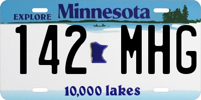 MN license plate 142MHG