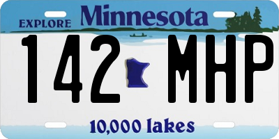 MN license plate 142MHP