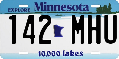 MN license plate 142MHU