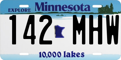 MN license plate 142MHW