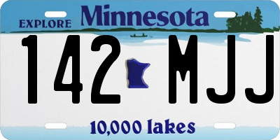 MN license plate 142MJJ