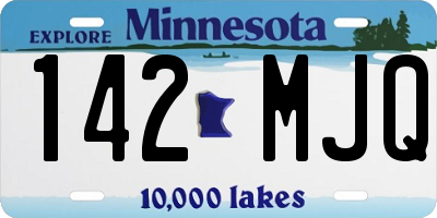 MN license plate 142MJQ