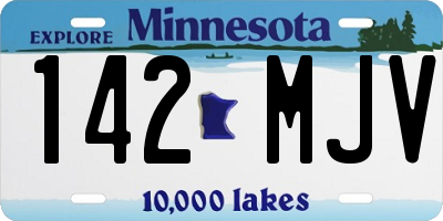 MN license plate 142MJV