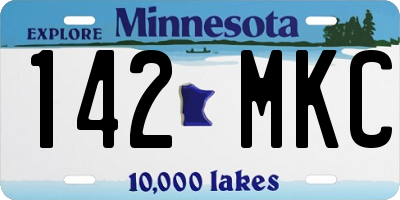 MN license plate 142MKC