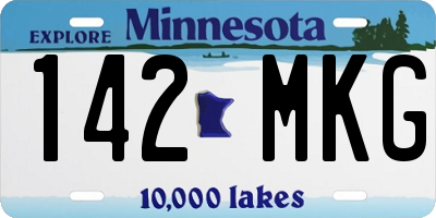 MN license plate 142MKG