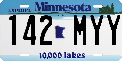 MN license plate 142MYY