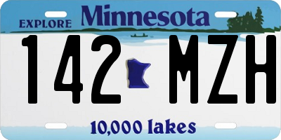 MN license plate 142MZH