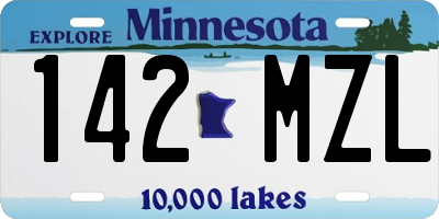 MN license plate 142MZL