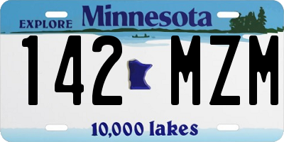 MN license plate 142MZM