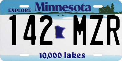 MN license plate 142MZR