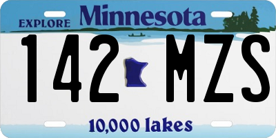 MN license plate 142MZS