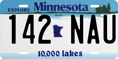 MN license plate 142NAU